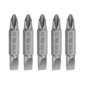 Uxcell 617662996642 5pcs Ph2/sl6 Magnetic Double Ended Phillips Slotted Screwdriver Bit 1.5 Inch Length