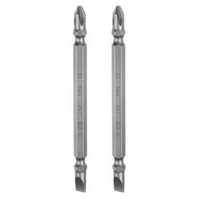 Uxcell 617662996710 2pcs Ph2/sl6 Magnetic Double Ended Phillips Slotted Screwdriver Bit 4 Inch Length