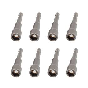 Uxcell 619668461346 10 Pcs 15 X 65mm/ 0.6 Inch 2.5 Chrome-vanadium Hex Socket Nut Driver Gray