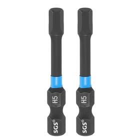 Uxcell 632702456009 2pcs 5mm Metric Hex Head Wrench Drill Bit 1/4 Inch Hex-shank 2 Length S2 Steel