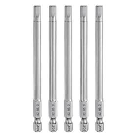 Uxcell 636939337940 5pcs 5mm H5 Hex Head Wrench Drill Bit 4 Inch Long Magnetic Screwdriver Bits