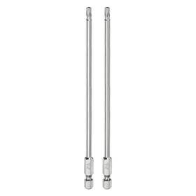 Uxcell 639664009236 2pcs T20 Security Torx Bit 1/4 Inch Hex Shank 6 Long Tamper Resistant Star Bits
