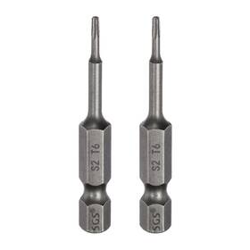 Uxcell 649603125484 2pcs T6 Torx Head Screwdriver Bit 1/4 Inch Hex Shank 2 Long Magnetic No Hole Tip