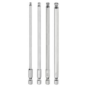 Uxcell 656320713818 4pcs Ball End Hex Screwdriver Bit Set 3mm-6mm Magnetic 1/4 Inch Shank 6