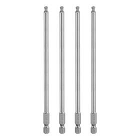 Uxcell 656417764662 4pcs Ball End Hex Screwdriver Bit 4mm H4.0 Magnetic Tip 1/4 Inch Shank 6