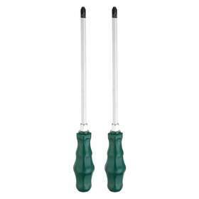 Uxcell 656417769315 2pcs Ph3 Phillips Screwdriver #3 11.8 Inch Magnetic Demolition Cr-v Green