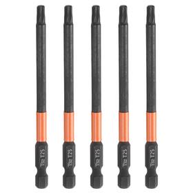 Uxcell 672668235386 5pcs T25 Torx Head Screwdriver Bit 4 Inch Long 1/4 Hex Shank Magnetic Screw Driver