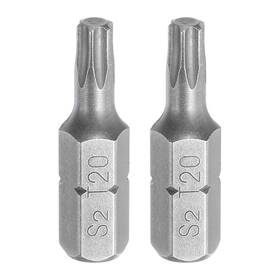 Uxcell 672668583234 2pcs 1/4 Inch Hex Shank T20 Head 1 Length S2 Torx Screwdriver Bit