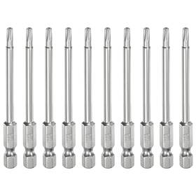 Uxcell 672668946053 10pcs T15 Security Torx Bit 1/4 Inch Hex Shank 3 Long Tamper Resistant Star Bits