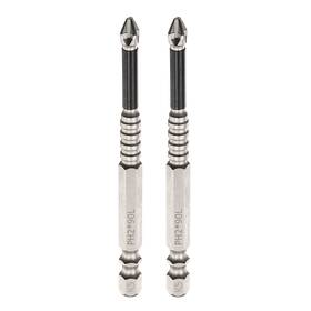 Uxcell 672668953051 2pcs Anti Slip Magnetic Phillips Screwdriver Bit Ph2 1/4 Inch Hex Shank 3.5 Long