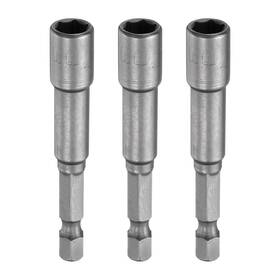 Uxcell 678202241165 3pcs Nut Driver Drill Bit 7mm Socket 1/4 Inch Hex Shank Magnetic Setter
