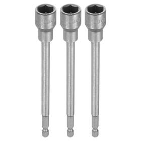Uxcell 678202676912 3pcs Nut Driver Drill Bit 13mm Socket 1/4 Inch Hex Shank 6 Long Magnetic Setter