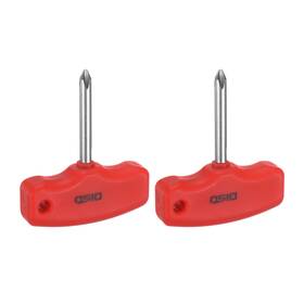 Uxcell 679134283308 2pcs Ph2 T Handle Phillips Screwdriver #2 Magnetic Screwdrivers Cr-v Red