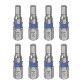 Uxcell 679134284008 8pack H4 Hex Screwdriver Bit 4mm 1/4 Inch Shank Magnetic Power Drill Bits