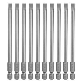 Sl5.0 Uxcell 679209198469 10pcs Slotted Screwdriver Bits 4.33 Inch Magnetic Head Screw Driver Drill Bit