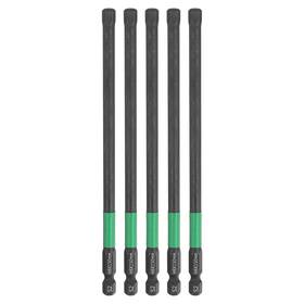 Uxcell 679209216279 5pcs H6 Flat Hex Screwdriver Bit 6mm Tip 1/4 Inch Shank 6 Long Black Phosphate