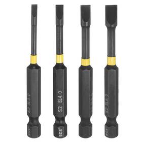 Sl3-sl6 Uxcell 688391688276 4pcs Slotted Impact Screwdriver Bits 1/4 Inch Hex Shank 2.8 Long Magnetic