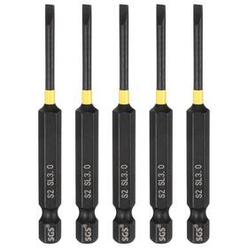 Uxcell 688391689198 5pcs Sl3 Slotted Impact Screwdriver Bits 1/4 Inch Hex Shank 3 Long Magnetic Bit