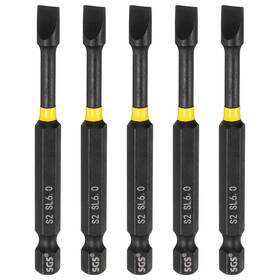 Uxcell 688391689730 5pcs Sl6 Slotted Impact Screwdriver Bits 1/4 Inch Hex Shank 3 Long Magnetic Bit