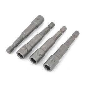 Uxcell 702105519288 4pcs Chrome-vanadium Hex Shank 6.5mm Magnetic Socket Nut Driver Setter