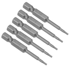 Uxcell 714998257024 5pcs 50mm 1/4 Inch Hex Shank T6 Torx Head Screwdriver Bit S2 High Alloy Steel