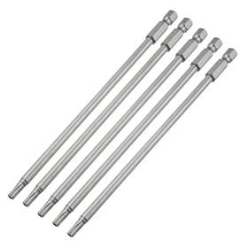 Uxcell 714998358554 5pcs 1/4 Inch Hex Shank T20 Magnetic Torx Screwdriver Bits 150mm Length