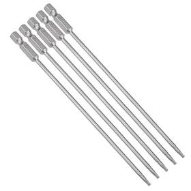 Uxcell 714998358608 5pcs 1/4 Inch Hex Shank T8 Magnetic Security Torx Screwdriver Bits 5.9