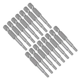 Uxcell 714998358677 15pcs 2 Inch 1/4 Hex Shank T15 Magnetic Security Torx Screwdriver Kit
