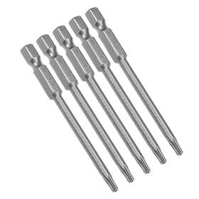 Uxcell 714998358813 5pcs T15 Magnetic Torx Screwdriver Bits 1/4 Inch Hex Shank S2 Driver Kit Tools