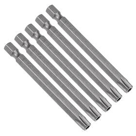 Uxcell 714998358905 5pcs 1/4 Inch Hex Shank T40 Magnetic Security Torx Screwdriver Bit 75mm Length