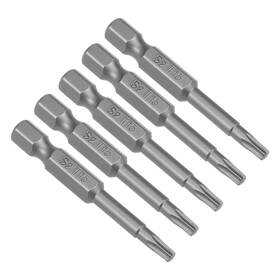 Uxcell 714998408341 5pcs 50mm 1/4 Inch Hex Shank T15 Magnetic Torx Head Screwdriver Bit S2 Alloy Steel Uxcell 714998408341 5pcs 50mm 1/4 Inch Hex Shank T15 Magnetic Torx Head Screwdriver Bit S2 Alloy Steel