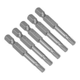 Uxcell 714998408396 5pcs 50mm 1/4 Inch Hex Shank T25 Magnetic Torx Head Screwdriver Bit S2 Alloy Steel