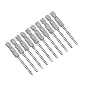 Uxcell 714998972156 10pcs 1/4-inch Hex Shank 65mm Length 3ph1 Magnetic S2 Screwdriver Bits