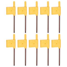 Uxcell 718844880817 10pcs Torx Screwdriver T15 S2 Flag Handle Star Driver Key Wrench Spanner Yellow
