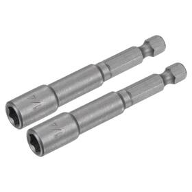 Uxcell 724708702522 2pcs 1/4 Inch Quick-change Hex Shank Magnetic Nut Driver Bit 2.56 Length
