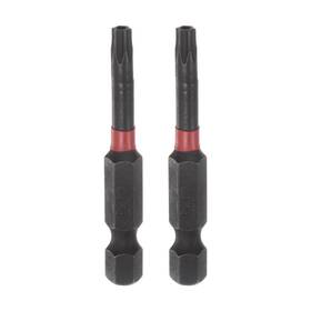 Uxcell 734301585620 2pcs T20 Magnetic Security Impact Torx Screwdriver Bit 1/4 Inch Hex Shank 2 Length