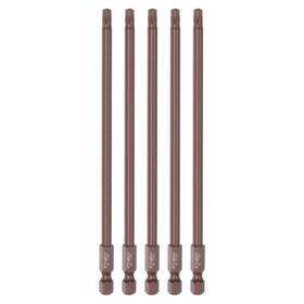 Uxcell 734301877312 5pcs T25 Magnetic Security Torx Screwdriver Bit 1/4 Inch Hex Shank 6 Length Red