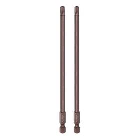 Uxcell 734301877329 2pcs T27 Magnetic Security Torx Screwdriver Bit 1/4 Inch Hex Shank 6 Length Red