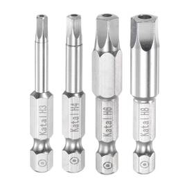 Uxcell 746453580231 H3-h8 Magnetic Security Pentagon Screwdriver Bit Set 1/4 Inch Hex Shank 2 Length