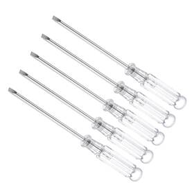 Uxcell 767153678769 5pcs Small Slotted Screwdriver 3.0mm 115mm Flat Anti-slip Handle
