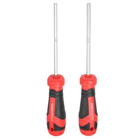 Uxcell 783243322701 2pcs 5/32 Inch 3/16 Hex Screwdriver Magnetic Screwdrivers S2 Alloy Steel Silver