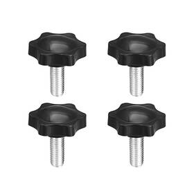 Uxcell 784958436578 Clamping Screw Knob 38mm Dia Plum Hex Shaped Grips M8 X 16mm Thread 4pcs