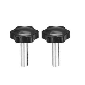 Uxcell 784958436868 Clamping Screw Knob 38mm Dia Plum Hex Shaped Grips M10 X 45mm Thread 2pcs