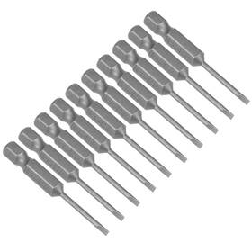 A18071100ux0658 Uxcell 10 Pcs 6mm Slotted Tip Magnetic Flat Head Screwdriver Bits 1/4 Inch