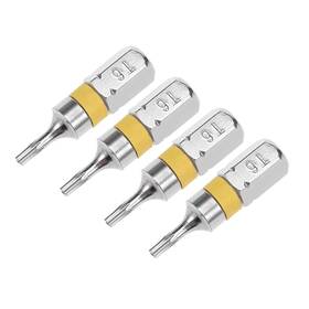 A18082200ux0317 Uxcell 4pcs 25mm Long 1/4 Inch Hex Shank T6 Security Torx High Quantity