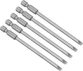 A19030500ux0899 Uxcell 5 Pcs 4mm Slotted Tip Magnetic Flat Head Screwdriver Bits 1/4 Inch Hex Shank 3