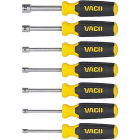 Vac7071 Vaco 092644259524 7piece Metric Hex Nutdriver Set Hollow Shaft Magnetic Laser Etched Sizes