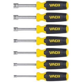 Vac7070 Vaco 092644259579 7-piece Sae Nut Driver Set Laser Etched Sizes Magnetic Tip Hollow