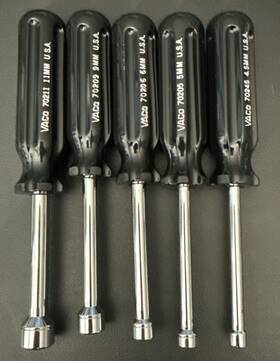 70211 Vaco 70245 70205 70206 70209 Vintage By Klein Tool 5pc Nut Driver Set Metric 4.5mm 5mm 6mm 9mm 11mm