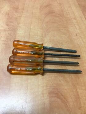 70530 Vaco 70520 70525 70527 T30 T27 T25 T20 Torx Screwdrivers - Lot Of 4